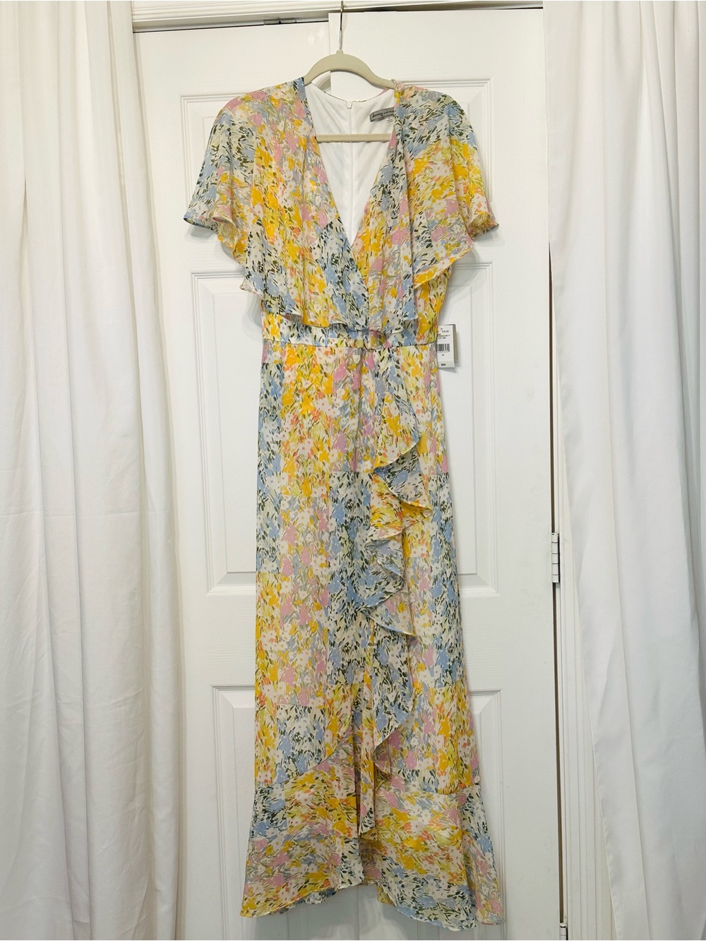 Floral Ruffle Maxi Dress - Pastel Multi Summer Beach